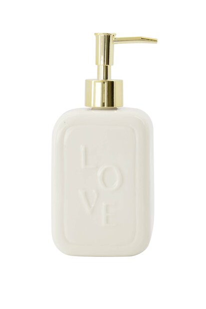 Zusss zeeppomp keramiek love wit goud