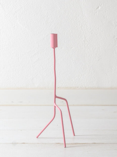 K'willeminhuis De Dunne Kandelaar Medium Roze