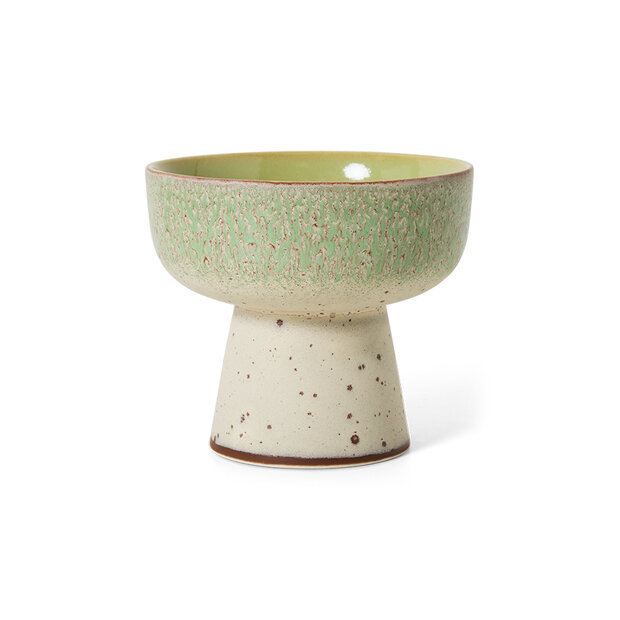 HKLIVING 70s Ceramics Tapas Bowl On Base Slush, L