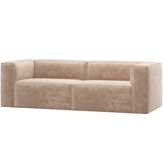 WOOOD Essentials  Bean 3,5-zits bank Chenille Velvet Naturel