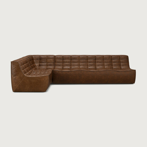 Ethnicraft N701 Modulaire Sofa Set Mini Links Chestnut