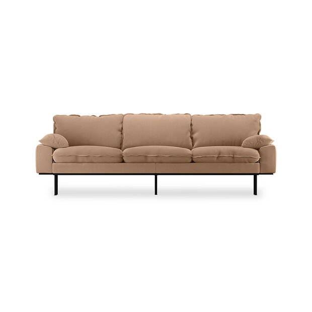 HKliving retro sofa 4 seats corduroy rib brown