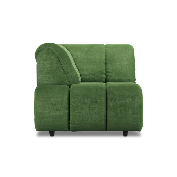 HKLIVING Wave Couch Element Left High Arm Corner Royal Velvet Green