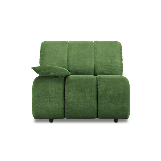 HKLIVING Wave Couch Element Middel Left Low Arm Royal Velvet Green