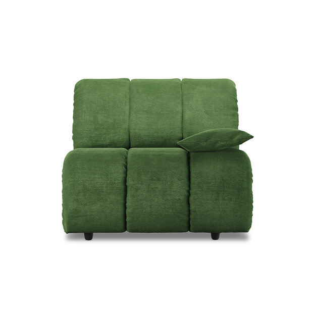 HKLIVING Wave Couch Element Middel Right Low Arm Royal Velvet Green