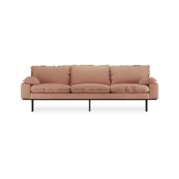 HKliving retro sofa 4 seats Linen, Dusty Rose