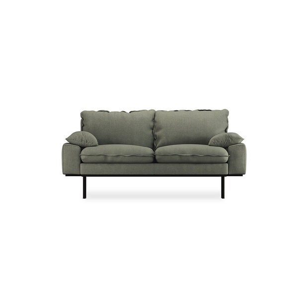 HKliving retro sofa 2 seats Linen, Army Green
