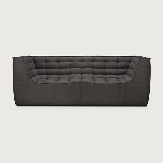 Ethnicraft N701 2 Zits Bank Dark Grey