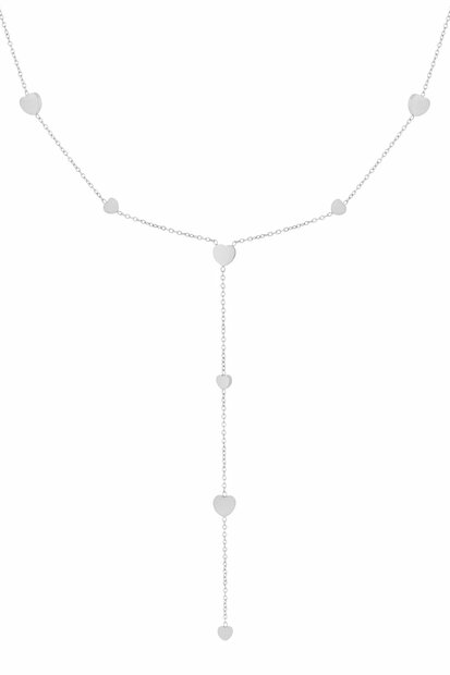 Joy's Label hartjes ketting zilver