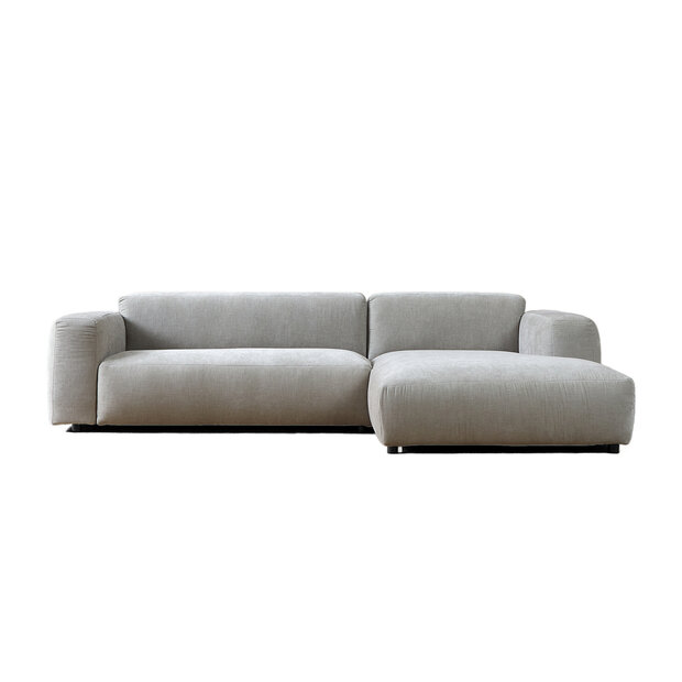 Pepp Interiors Ocean Bank Chaise Longue Rechts in stof Boston cement