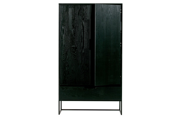 WOOOD Essentials Silas 2-deurs kast black night geborsteld