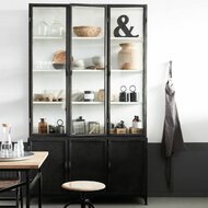 New Routz Detroit 6 deurs vitrinekast Black/White