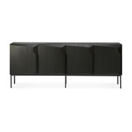 Ethnicraft Stairs sideboard oak 4 doors black