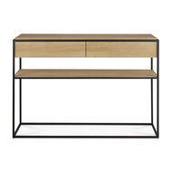 Ethnicraft Monolit console oak black metal