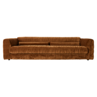 HKliving 4 zits Club bank in royal velvet caramel