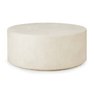 Ethnicraft elements coffee table microcement off white round