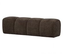Woood Mojo Eetbankje 164cm Geweven Ribstof Bruin