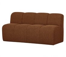 WOOOD Mojo Eetbankje 164cm Met Rugleuning Boucl&eacute; Roestbruin Melange