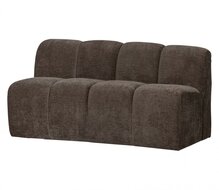 WOOOD Mojo Eetbankje 164cm Met Rugleuning Ribstof Bruin