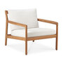 ethnicraft outdoor teak jack loungechair offwhite