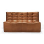 Ethnicraft N701 sofa - 2 seater leather old saddle