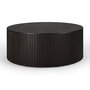 De ronde Roller Max koffietafel, ontworpen door Jacques Deneef, is een slim multifunctioneel item dat een koffietafel combineer