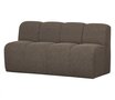 WOOOD Mojo Eetbankje 164cm Met Rugleuning Boucl&eacute; Bruin Melange