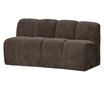WOOOD Mojo Eetbankje 164cm Met Rugleuning Ribstof Bruin