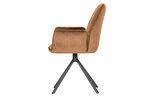 WOOOD Amber eetkamerstoel fluweel karamel