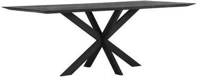 DTP Home Timeless Dining Table Curves rectangular black 210cm