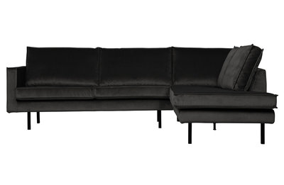 WOOOD Premium Rodeo hoekbank rechts velvet antraciet