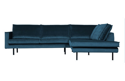 WOOOD Premium Rodeo hoekbank rechts velvet blue