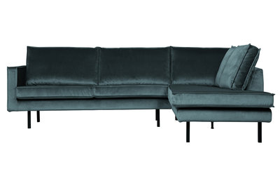 WOOOD Premium Rodeo hoekbank rechts velvet teal
