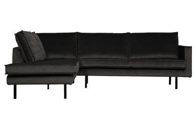 WOOOD Premium Rodeo hoekbank links velvet antraciet