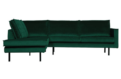 WOOOD Premium Rodeo hoekbank links velvet green forest