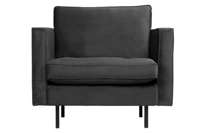WOOOD Premium Rodeo classic fauteuil velvet antraciet