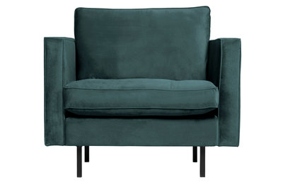 BePureHome Rodeo classic fauteuil velvet teal