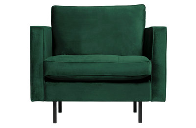 BePureHome Rodeo classic fauteuil velvet green forest