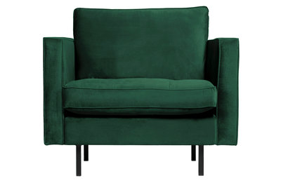 WOOOD Premium Rodeo classic fauteuil velvet green forest