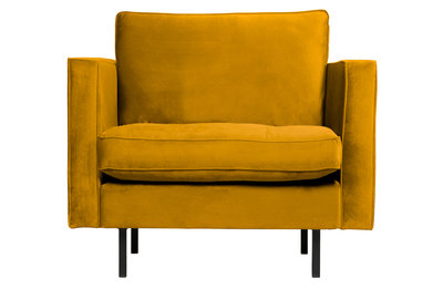 WOOOD Premium Rodeo classic fauteuil velvet oker