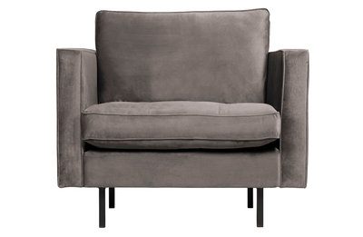 WOOOD Premium Rodeo classic fauteuil velvet taupe