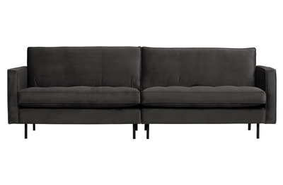 WOOOD Premium Rodeo classic bank 3-zits velvet antraciet