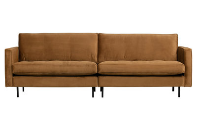WOOOD Premium Rodeo classic bank 3-zits velvet honing geel