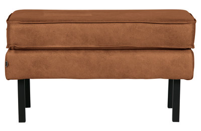 WOOOD Premium Rodeo hocker op poten cognac