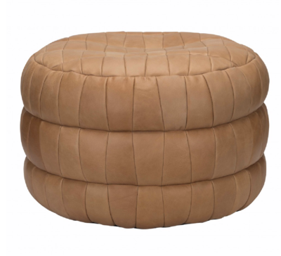 Bodilson leren poef Scoop cognac