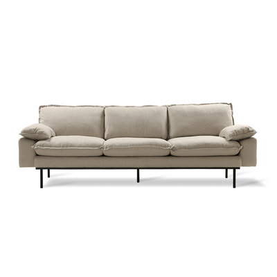 HKliving retro sofa 4 seats cosy beige