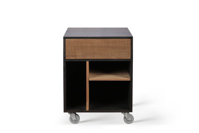 Ethnicraft Teak Oscar drawer unit op wielen