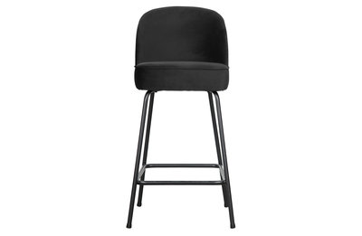 WOOOD Premium Vogue barstoel 65cm fluweel zwart