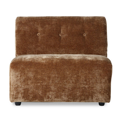 HKliving vint couch: element middle, corduroy velvet, aged gold