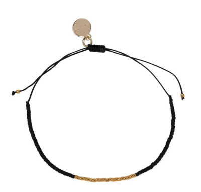 Jaylaa Jewelry - Matt black/gold armbandje